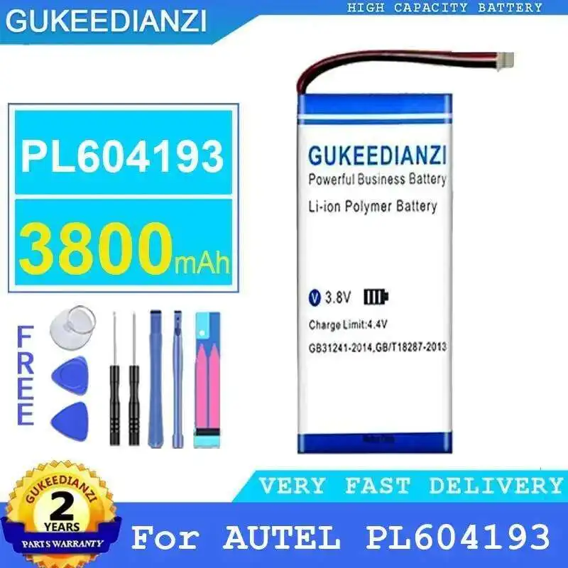 

3800Mah For Autel PL604193 Environmentally Friendly High Performance Automotive Diagnostic Equipment Accessories Battery