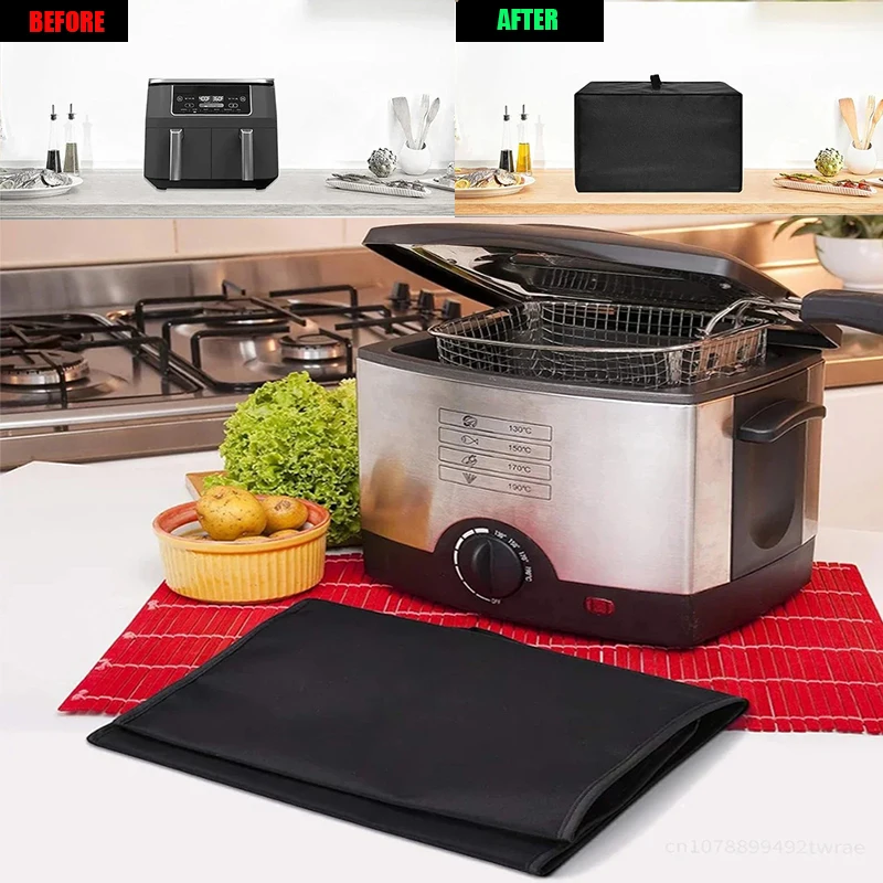 2025 New Waterproof Microwave Oven Cover Air Fryer Cover Heat Dustproof Protective Ninja AF400EUAF500EU Nylon Dust Cover