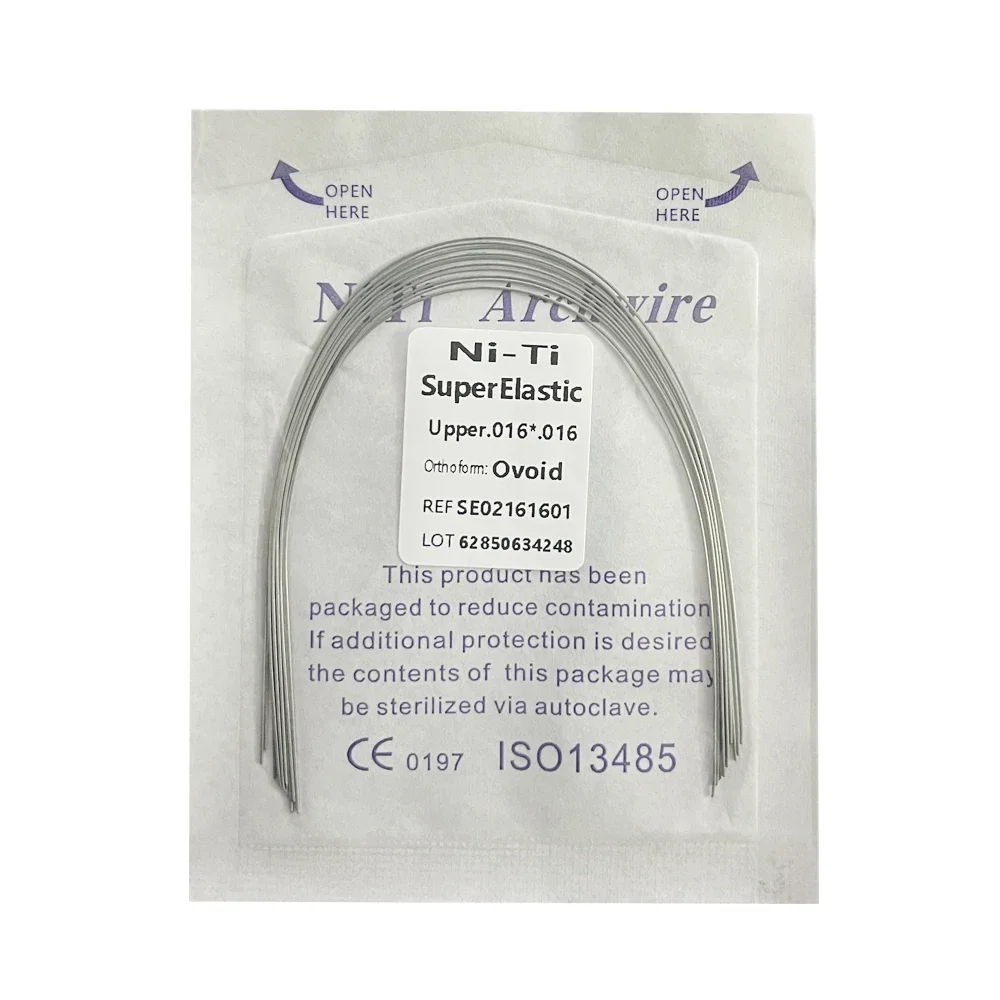 10pack Dental Arch Wires Orthodontic Super Elastic Stainless Steel Round Rectangle Archwire Lower/Upper 012/014/020/16x16/16x22