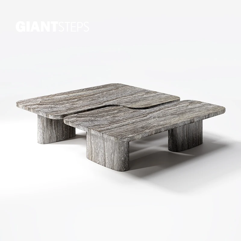 

Natural Marble Coffee Table Living Room Modern Light Luxury High-end Home Creative Coffee Table Set