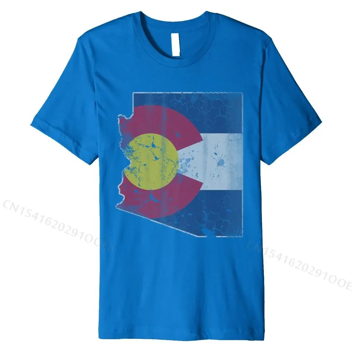 Arizona Colorado Flag Transplant T-Shirt Summer Men's Tshirts Graphic Cotton Tops & Tees Customized