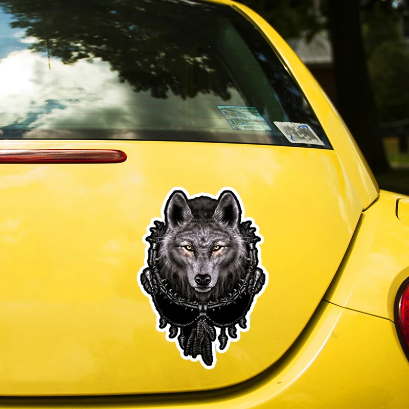 Self-adhesive Decal Wolf Car Sticker Waterproof Auto Decors on Bumper Rear Window Laptop #10869