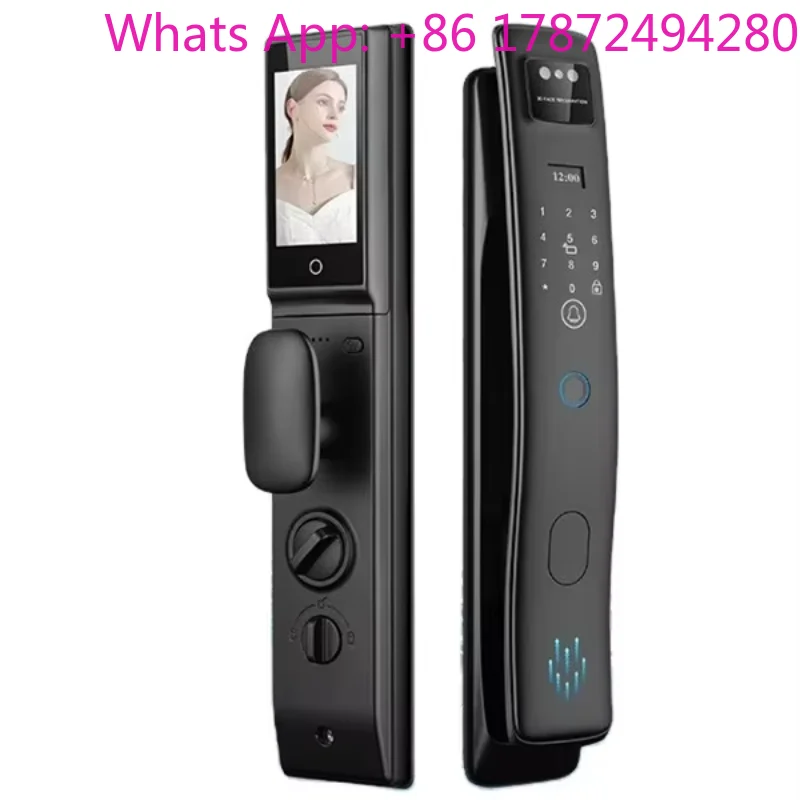 New Automatic Electronic Fingerprint Biometric Lock WIFI Smart Lock 3D Face Recognition Digital Door Lock With