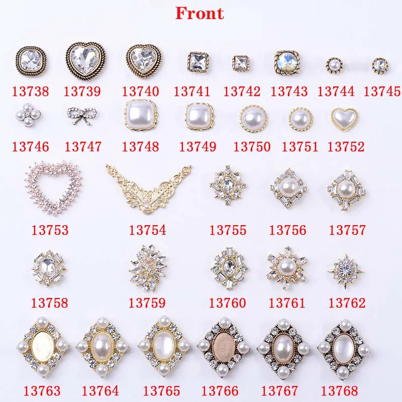 10pcs/bag New Style KC Gold Rhinestones/imitation Pearl Handmade Materials Diy/Clothing/bag/button Alloy Accessory