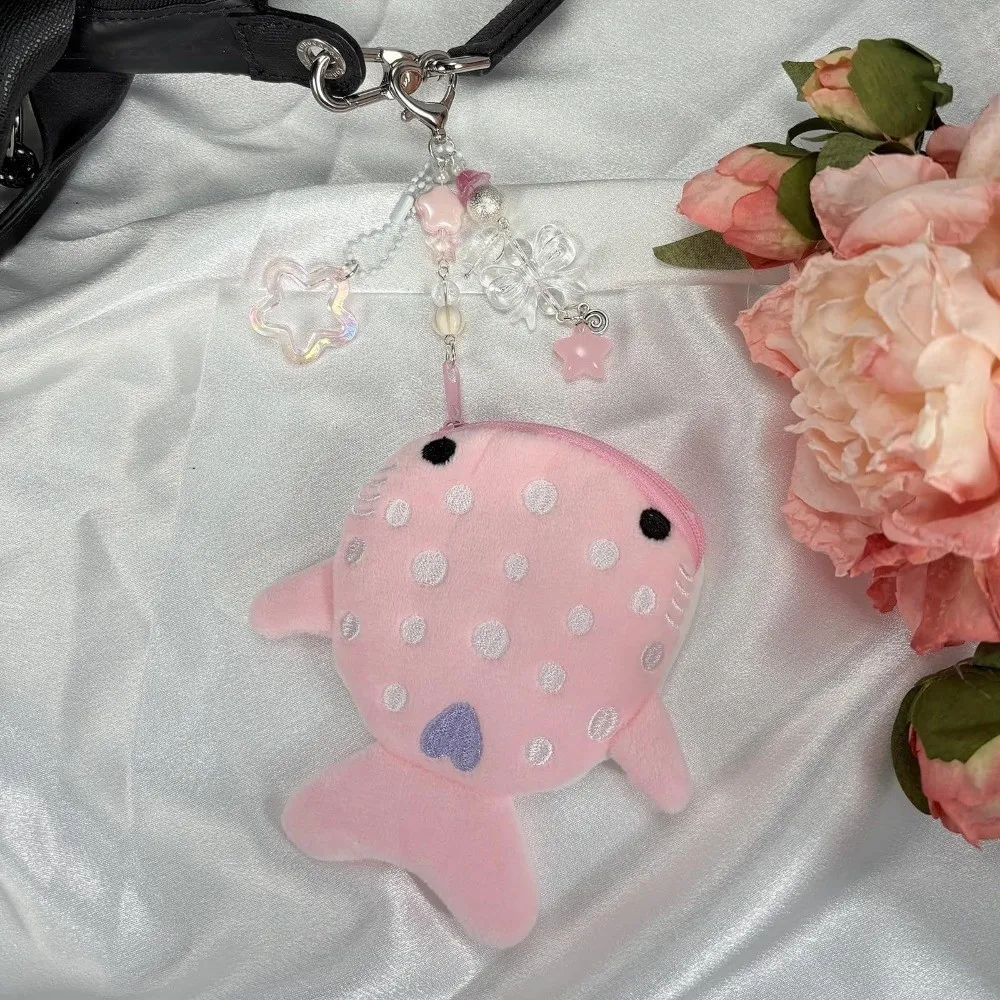 New Portable Whale Shark Coin Purse with Pendant Mini Size Wallet Cartoon Adorable Zipper Change Bag Gift Idea