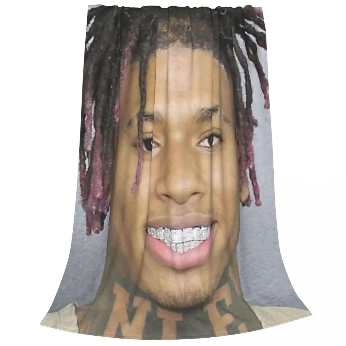 NLE Choppa Mugshot Blanket Sofa Bedroom Bed Home Office Nap Blanket Car Travel Picnic Blankets Gift