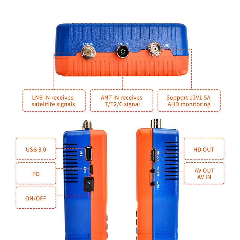 DVB-S2X/S2/S/T2/T/C/ATSC-C H.265 pro2 Supports ACM 2.4G WIFI GTMEDIA V8 Finder Pro 2 max Meter Satellite Signal satFinder