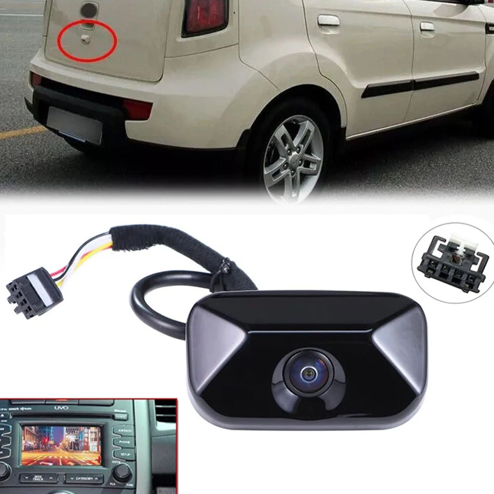 Backup Camera for Kia Soul 2009-2010 2012-2013 | OE 957602K100 957602K101 Rear View Reverse Camera