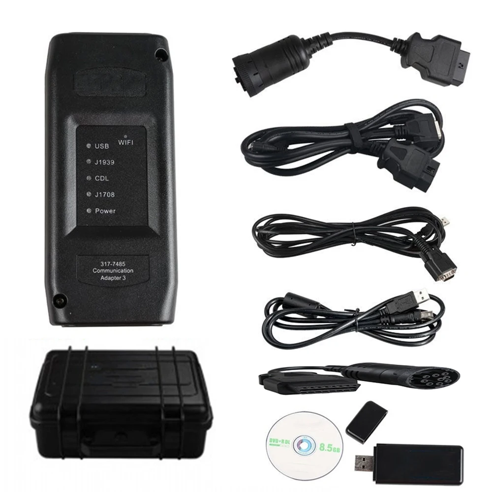 V2019 ET3 WiFi Cable 14PIN 9PIN for ET Adapter 3 III ET-3 CAT3 Truck Diagnostic Tool Cat ET3 Communication 317-7485 1 Year