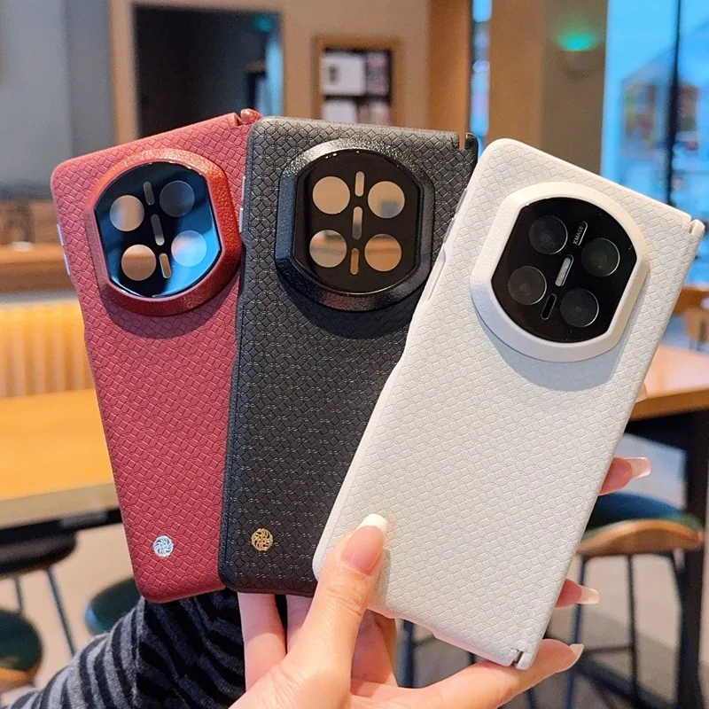 

Fashion Solid Color Leather Folding Phone Cover for Huawei Mate X7 X6 X5 X3 with Protective Case