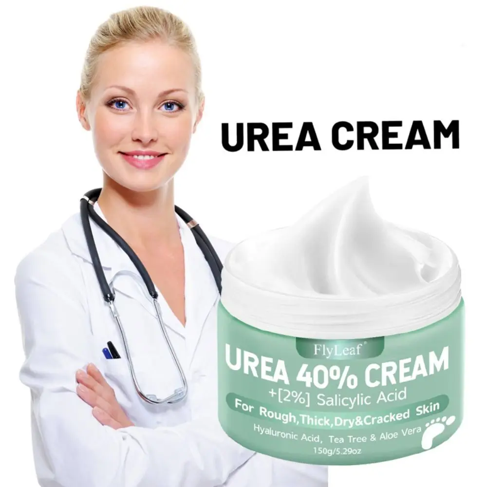 Crema de urea de 50 por ciento con coco y ácido salicílico al 2% incluido Ácido hialurónico Crema para pies y manos Hidratación profunda