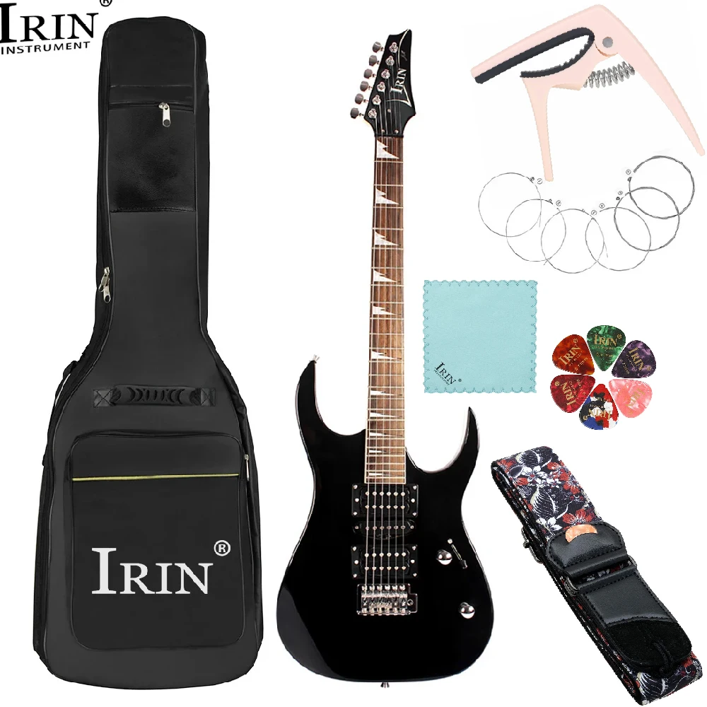 

IRIN 6 Strings Electric Guitar 24 Frets Rosewood Fingerboard Electric Guitar with Backpack Pickup Paddle String