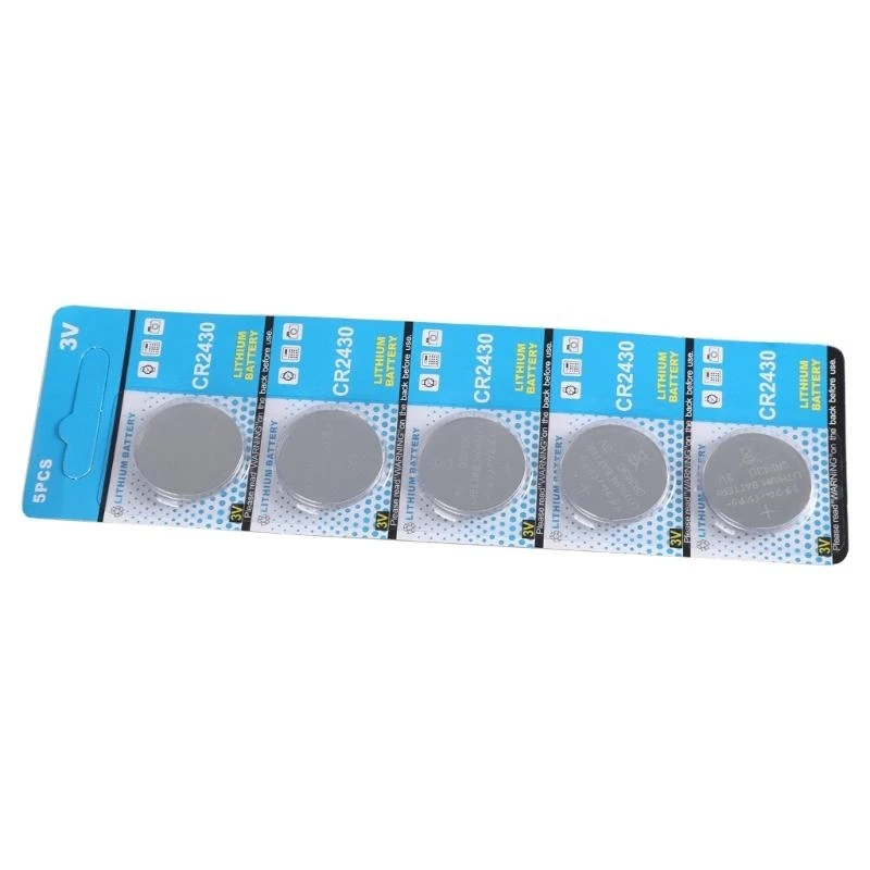  Bulk 5Piece CR2430 3V Lithium Coin Cell Button Batteries for Remote Controls
