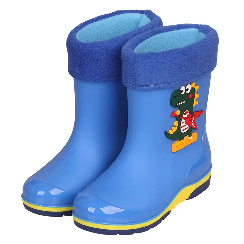 Rain Shoe for Girl Rain Boot for Boy Baby Water Shoe Cartoon Plush Shoe Winter Shoe for Girl Kid Rubber Boot for Children Botas