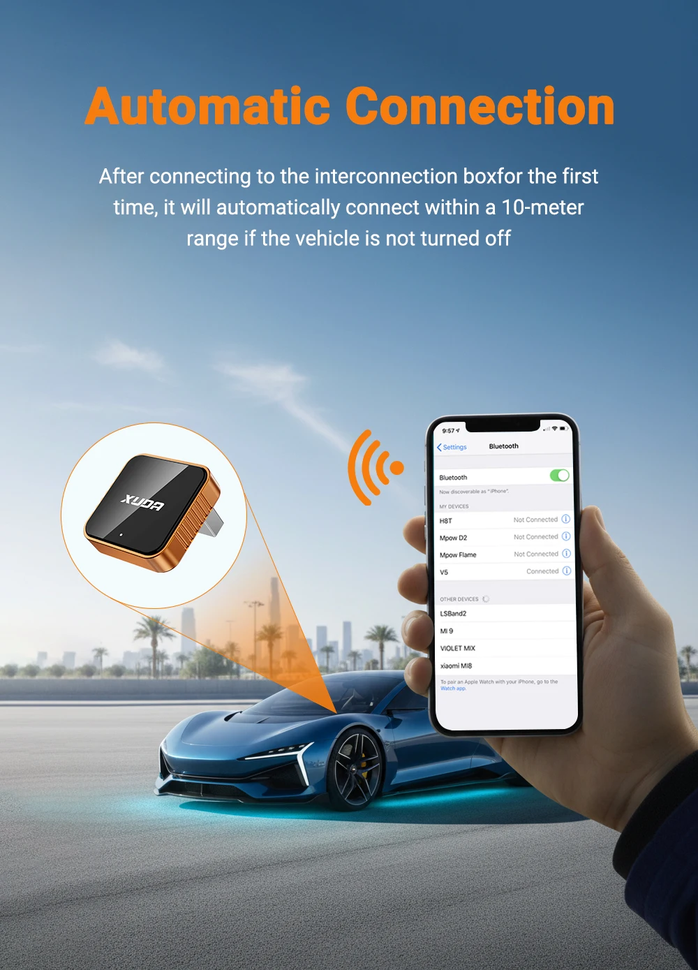 2026 2-in-1 Kabelloser CarPlay Dongle Kabelloser Android Auto Adapter AI Smart Box Intelligente Autosysteme für Fahrzeuge mit Kabel-CarPlay – Detail 4