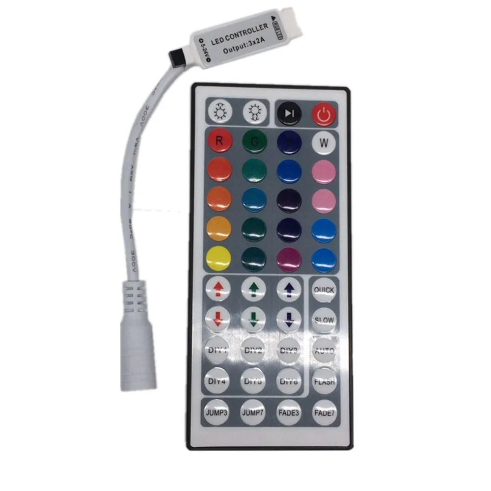 1PCS MINI RGB LED controller 44 key IR Remote Control for 5050 3528 RGB LED strip,