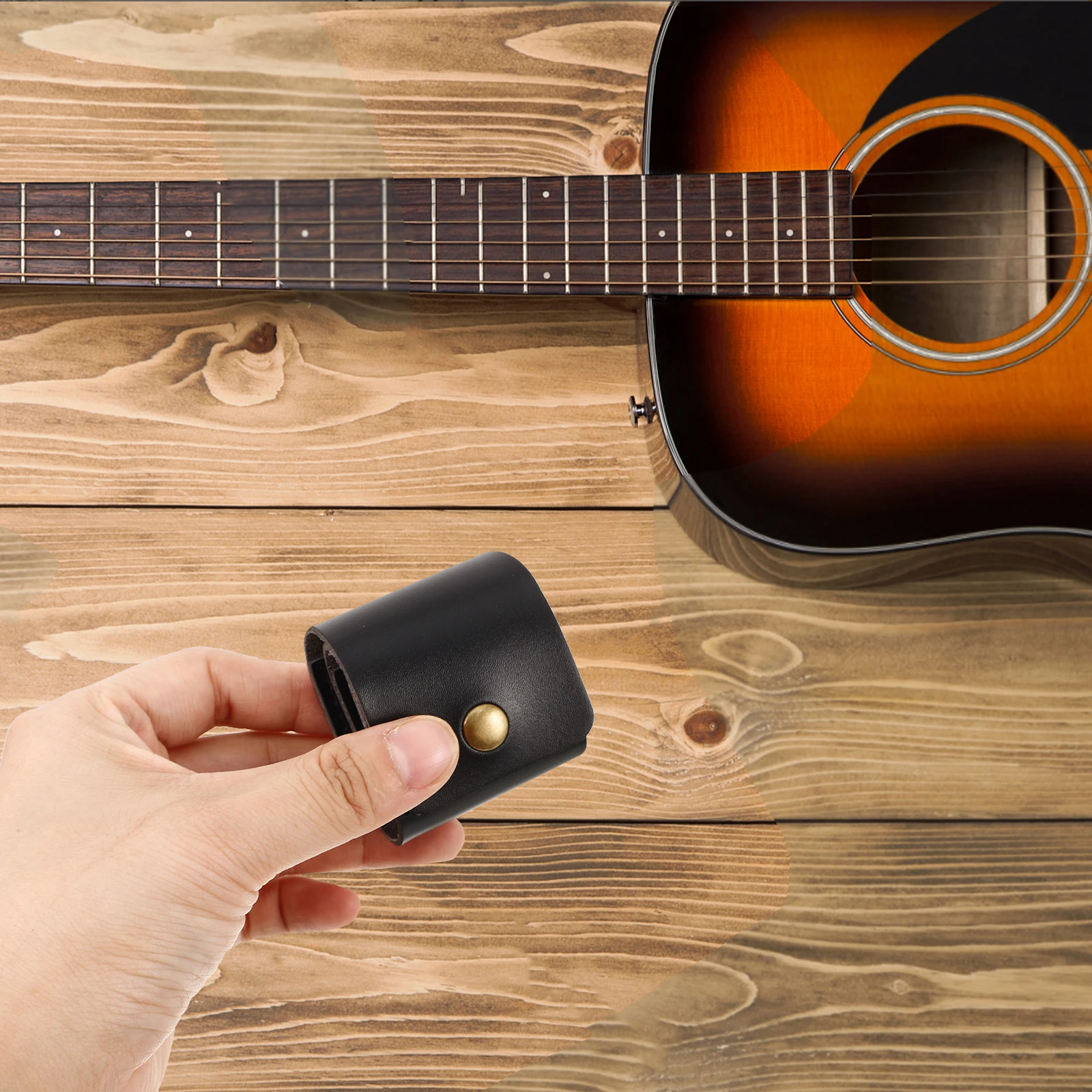 

1pcs Guitar Pick Holder PU Case for Electric Acoustic Bass Picks Storage Organizer Guitar Pick Bag Accessory