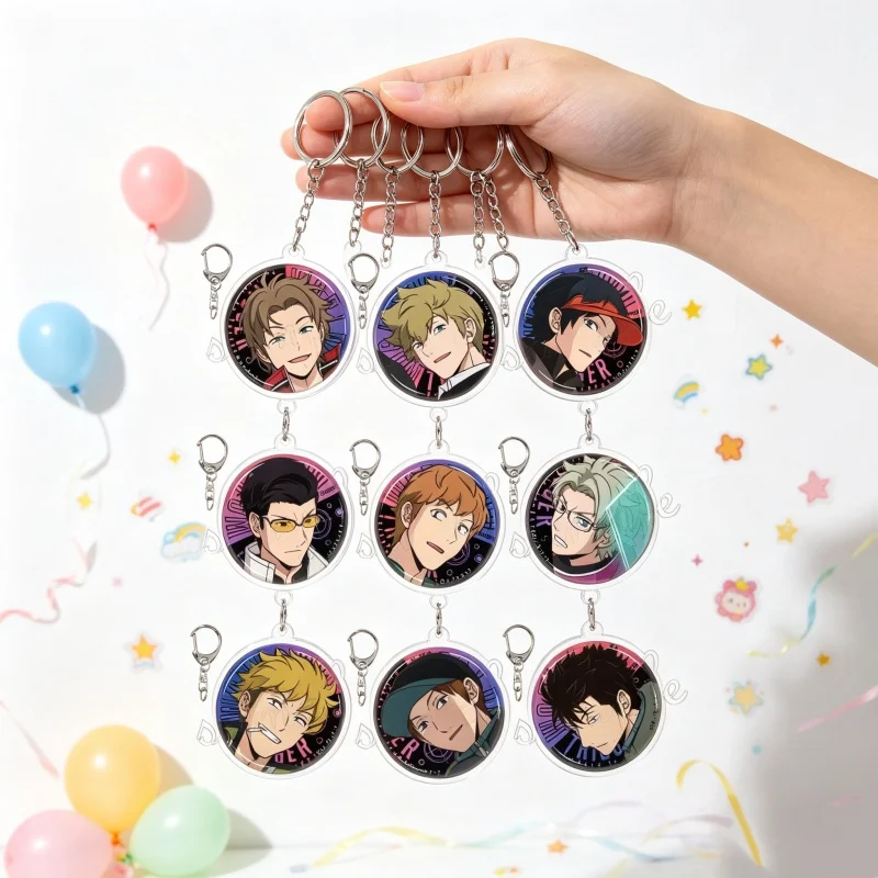 Anime World Trigger Keychain Kuga Yuma/Ken Satori circle Acrylic pendant Keychain Christmas Gifts 6CM Car-mounted Backpack charm