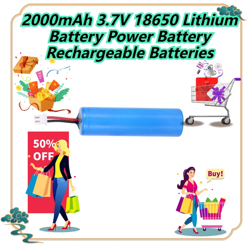 

2000mAh 3.7V 18650 Lithium Battery Power Battery Rechargeable Batteries
