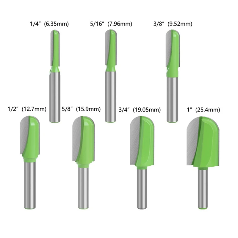 Juego de brocas para enrutador de punta esférica, fresa redonda para madera, caja central de radio CNC, herramientas de carburo sólido-C C08044