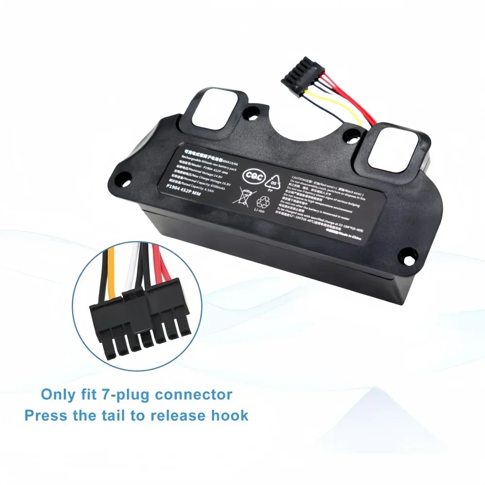 Replacement Battery-Original 6500mAh for CECOTEC CONGA Robot Vacuum Cleaners 5090/5490/6090/7090(18650 Battery Pack Accessories)