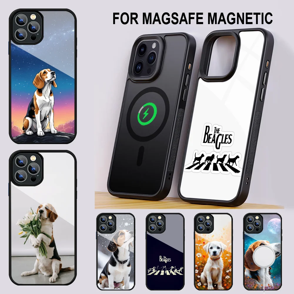 

Beagle Puppy Dog Phone Case For IPhone 16 15 14 13 Pro Max 11 12 Mini Alex Mirror For Magsafe Wireless Charging Cover