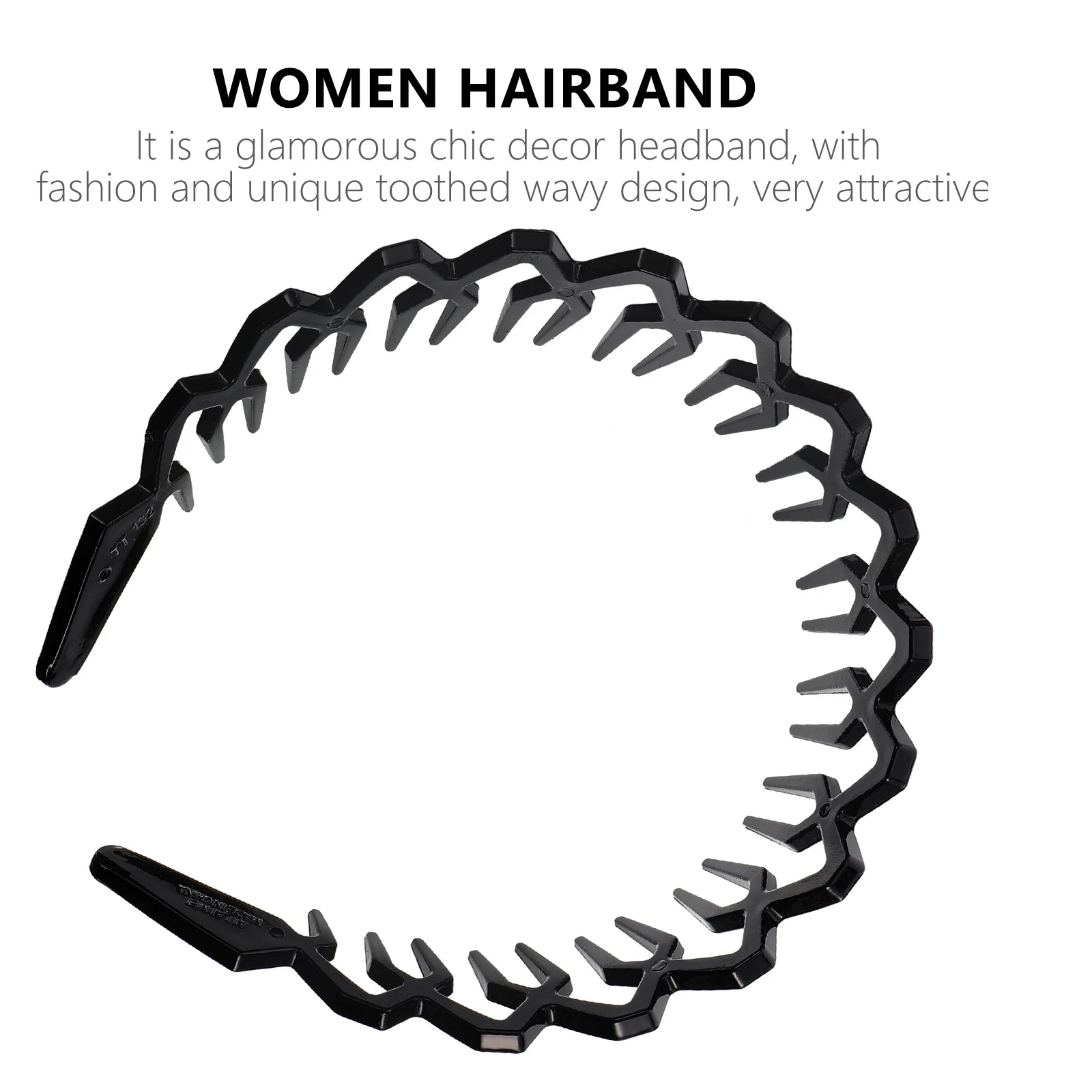 

2Pcs Women Plastic Hairband Wave Tooth Headbands Chic Hair Comb for Prom Wedding Daily Party Use Headband Women Hairband