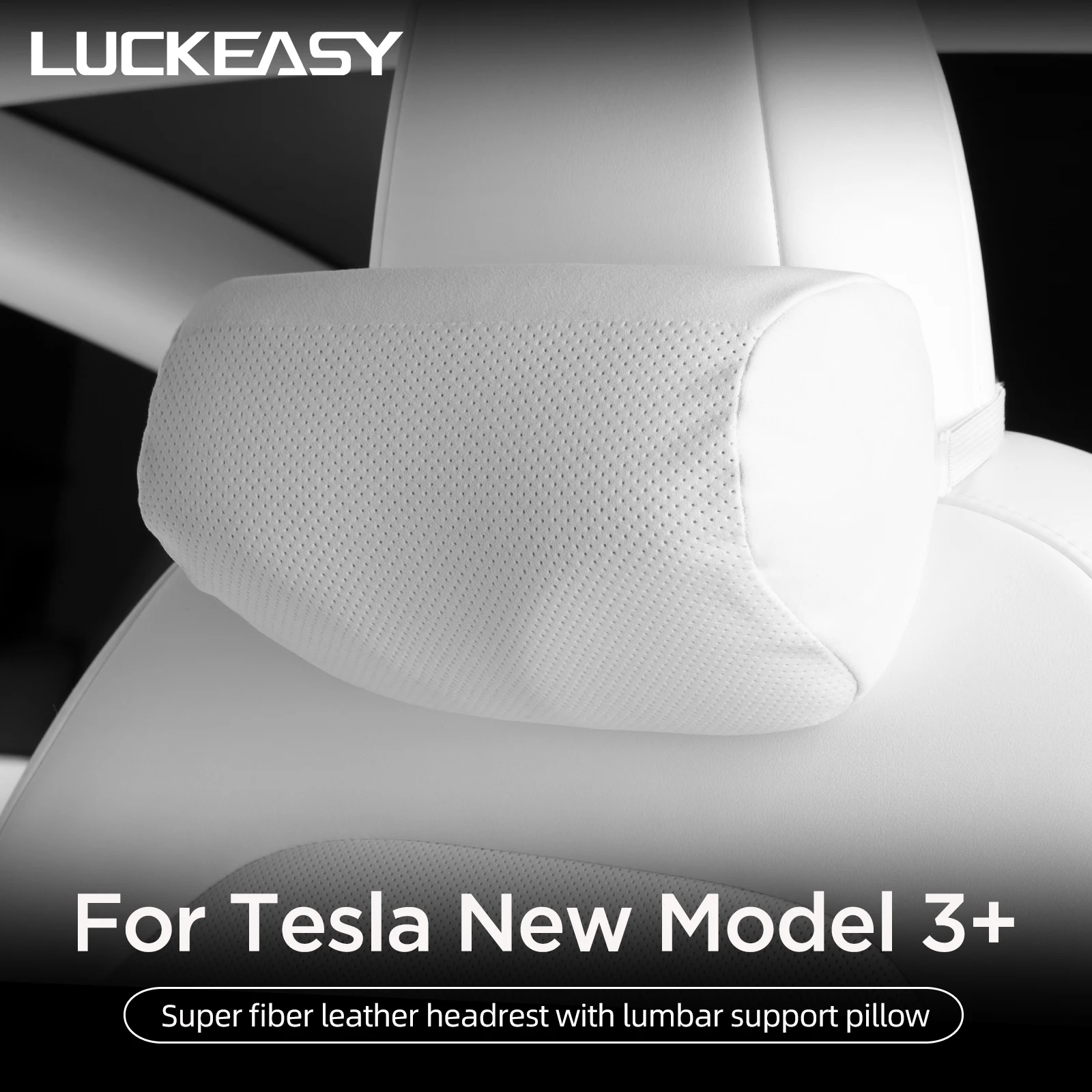 For Tesla Model 3 Y Car Seat Headrest Neck Pillow Model X S Lumbar Support Pillow Car Headrest Backrest Accessories