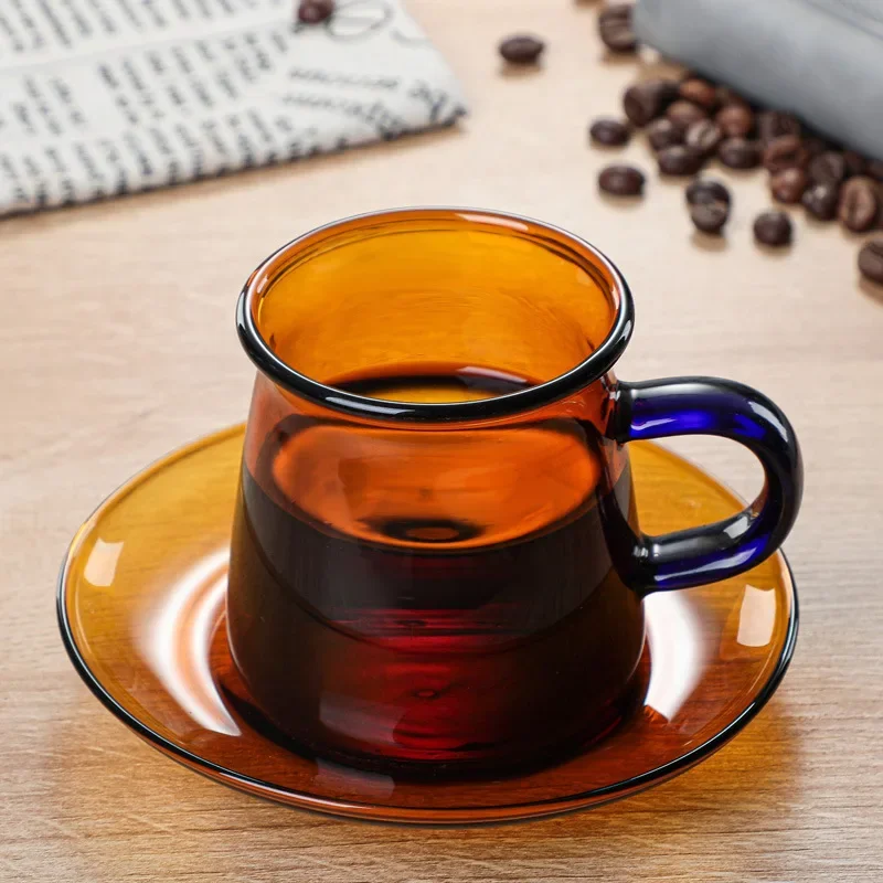Holaroom Colorful Coffee Mug High Borosilicate Glass Coffee Cup Tumbler caneca tazas Tea Juice Milk Water Mug Heat Resistant