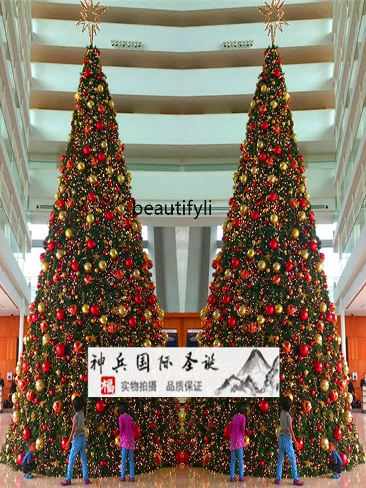 Christmas tree large Christmas shopping mall decoration Christmas tree set 3 meters outdoor frame tree