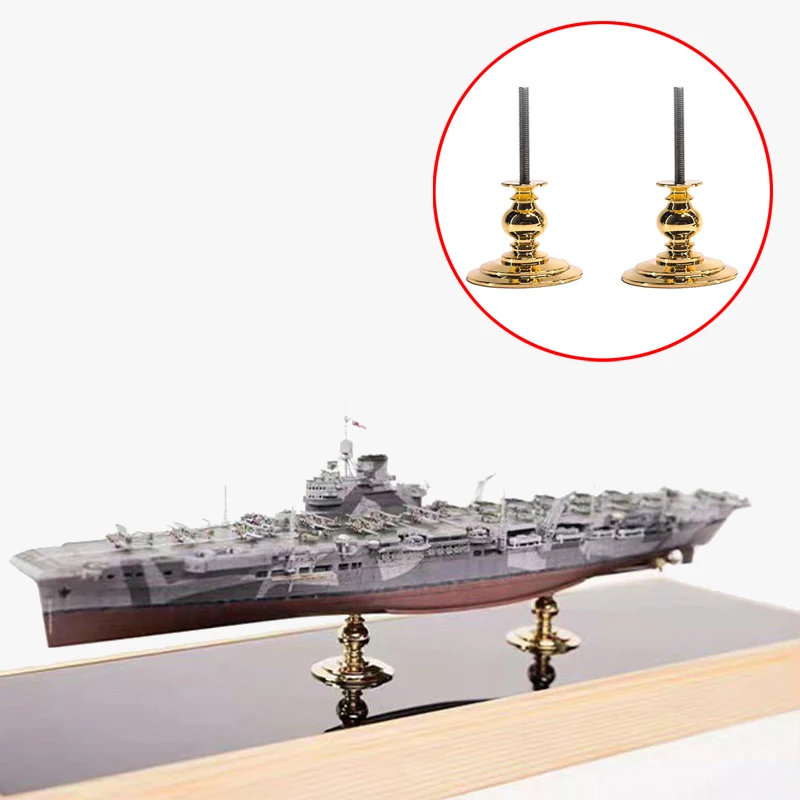 1Set 1/700 1/350 Scale Warship Model Copper Display Column Pillar/Tray Type Support Stand for Simulation Ship Boat Models