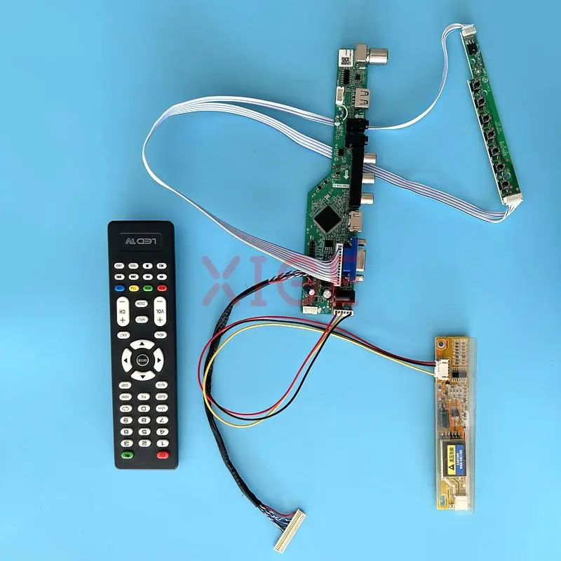 LCD Controller Driver Board Fit QD15TL04 QD15TL07 QD15TL09 Kit Analog TV LCD Panel LVDS 30 Pin 1CCFL AV+USB+IR+VGA+HDMI 1280*800