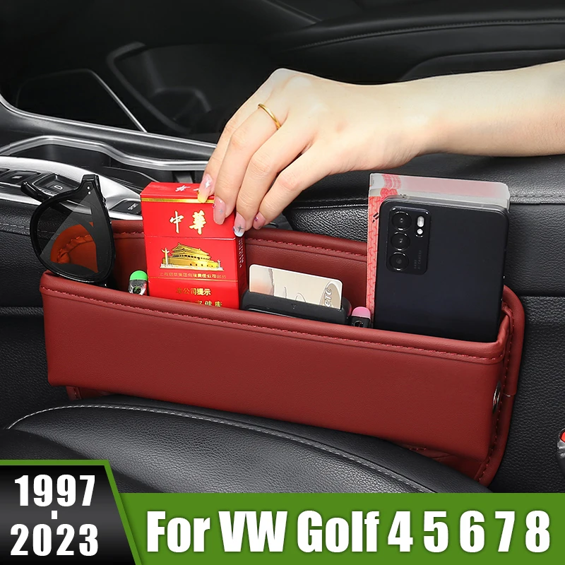 

For Volkswagen VW Golf 4 5 6 7 8 MK4 MK5 MK6 MK7 MK8 1997-2023 Car Seat Crevice Slot Storage Box Built-in Multi-Functional Bag