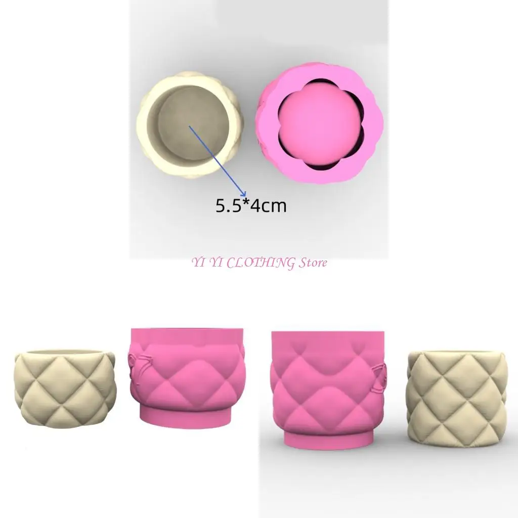

N5KF Versatile Flower Pot Mould Sofa Texture Garden Planter Silicone Mould Vase and Pen Holder Mold Jewelry Tool