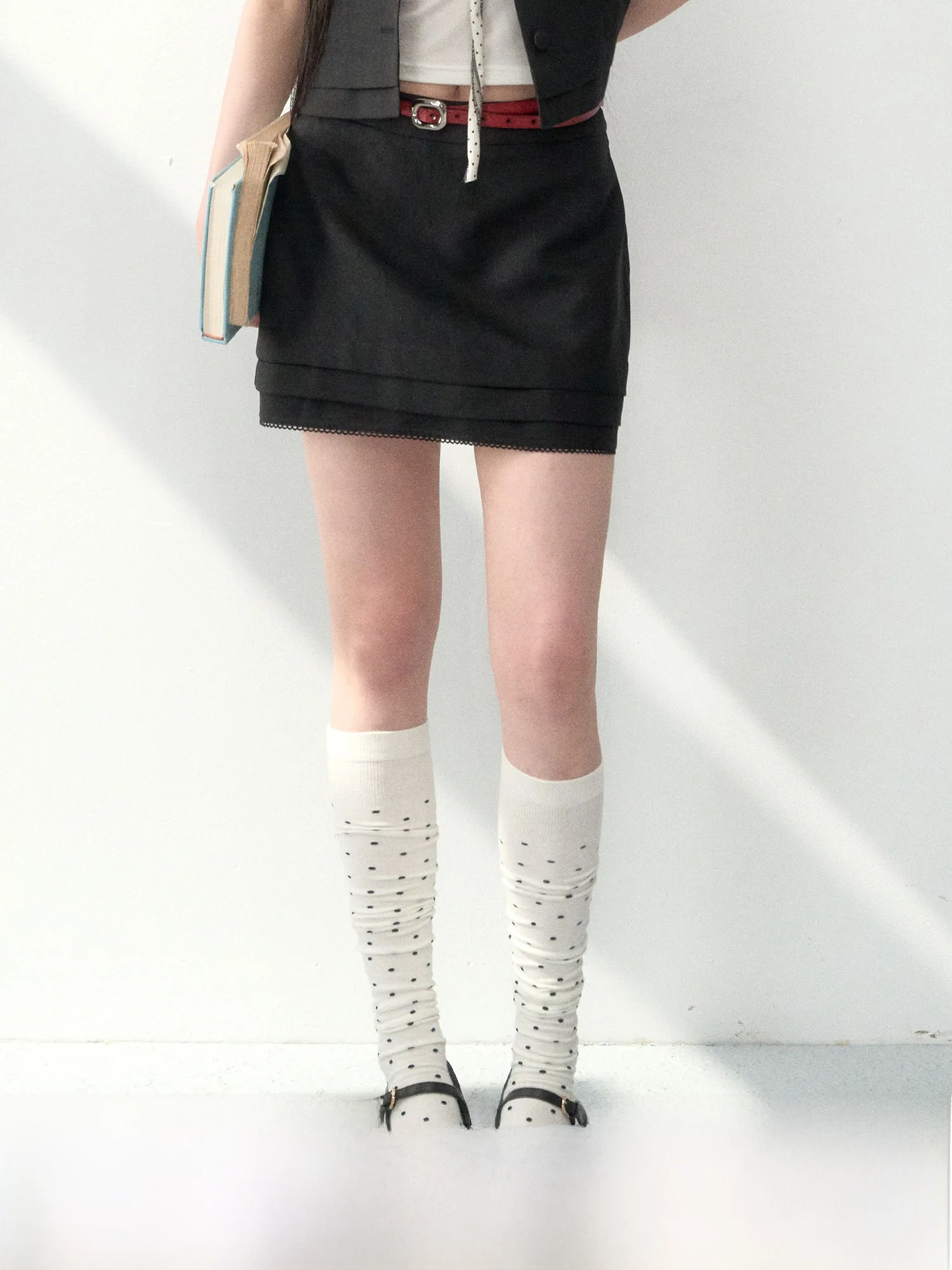 

Casual A-Line Skirt Women's Summer Loose Feelings Korean Sle ort Skirt Polyester Fiber Midi Skirt Ele Quali