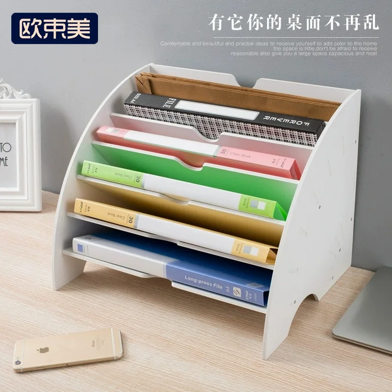 

Multi-layer Desktop Classification File Rack Creative Sorting Fan Shaped Data Shelf Convenient And Practical Office Supplies