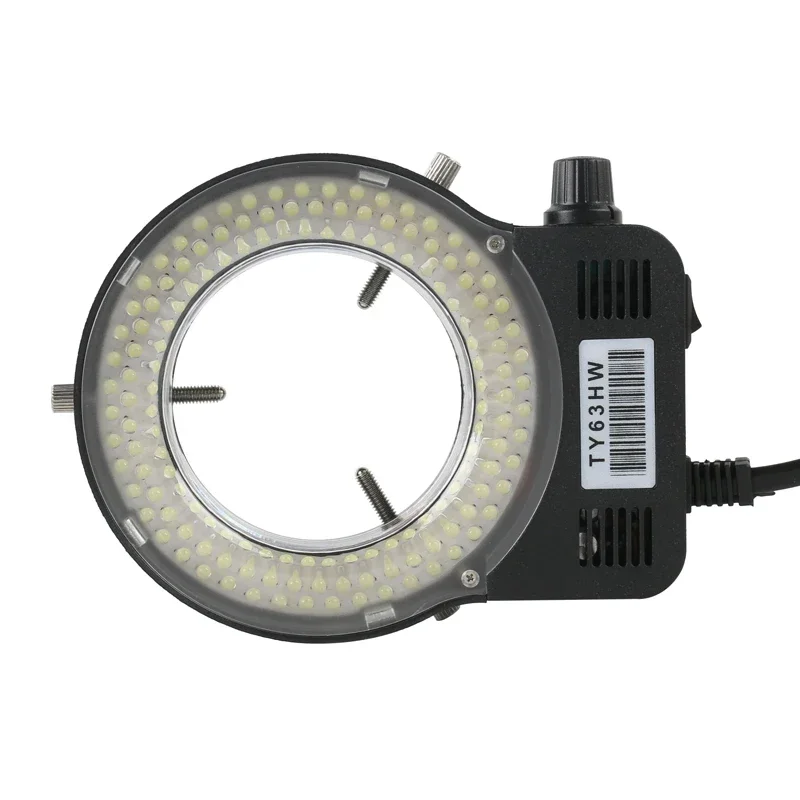 144 LED Źródło światła pierścieniowego Lampa oświetlająca Jasna regulacja 110 V-240 V do lornetkowego mikroskopu trójokularowego HDMI VGA Kamera USB