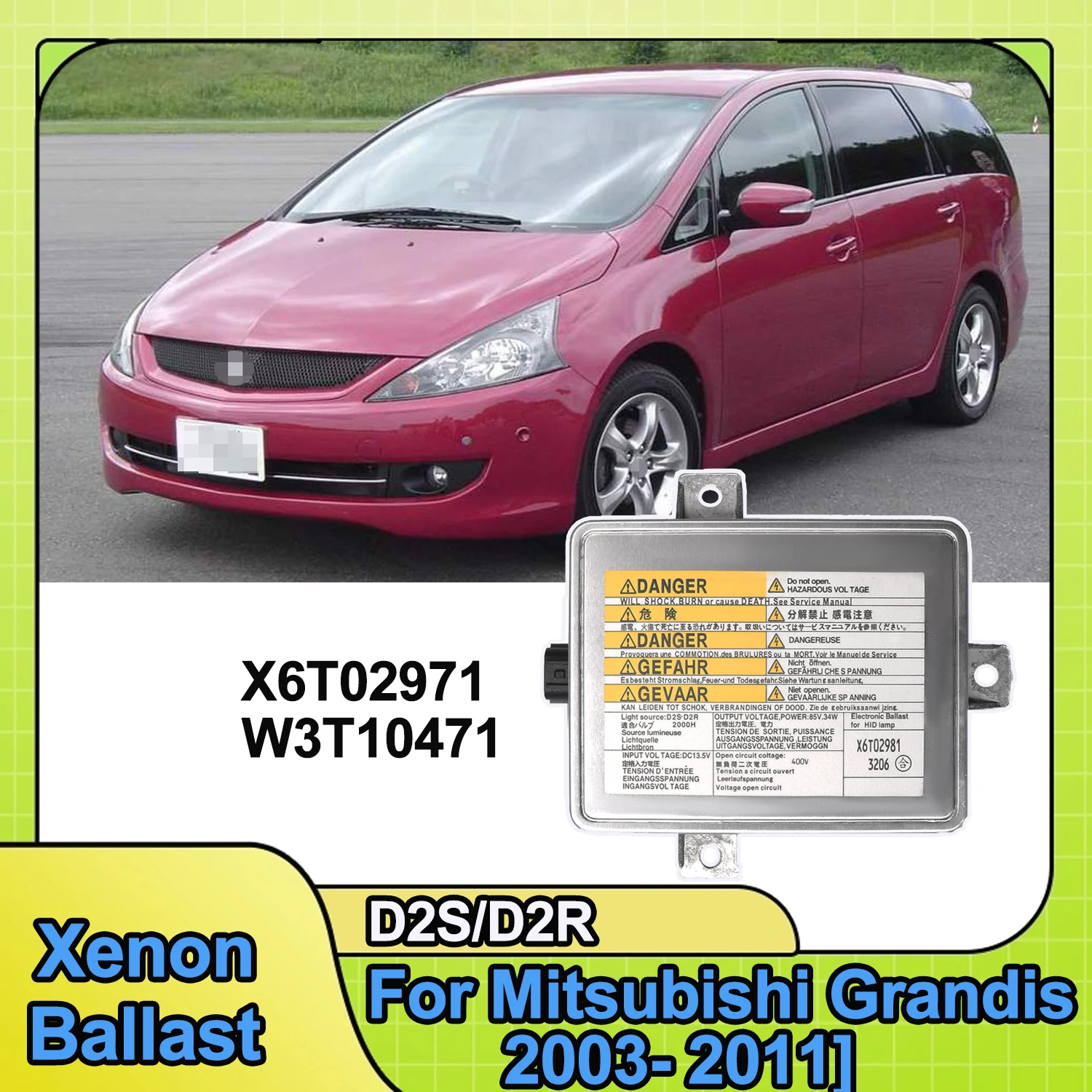 For Mitsubishi Grandis 2003-2011 W3T10471 X6T02971 D2S D2R Car Headlight Xenon HID Headlights Igniter Inverter Control Ballast