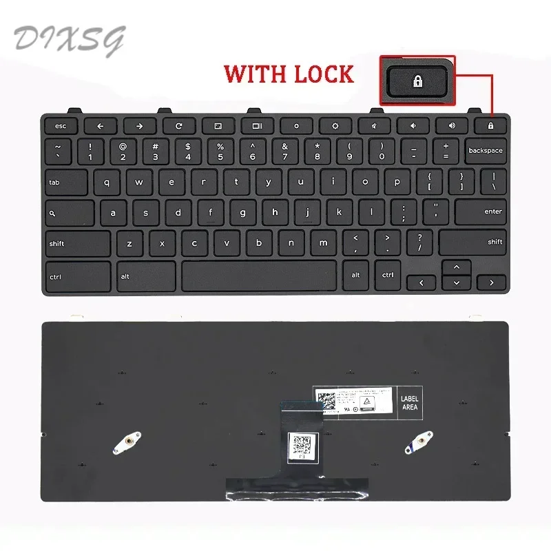 New Genuine Laptop Rreplacement Keyboard Compatible for DELL Chromebook 11 3100 5190 2-in-1 00D2DT 0OD2DT 0H06WJ