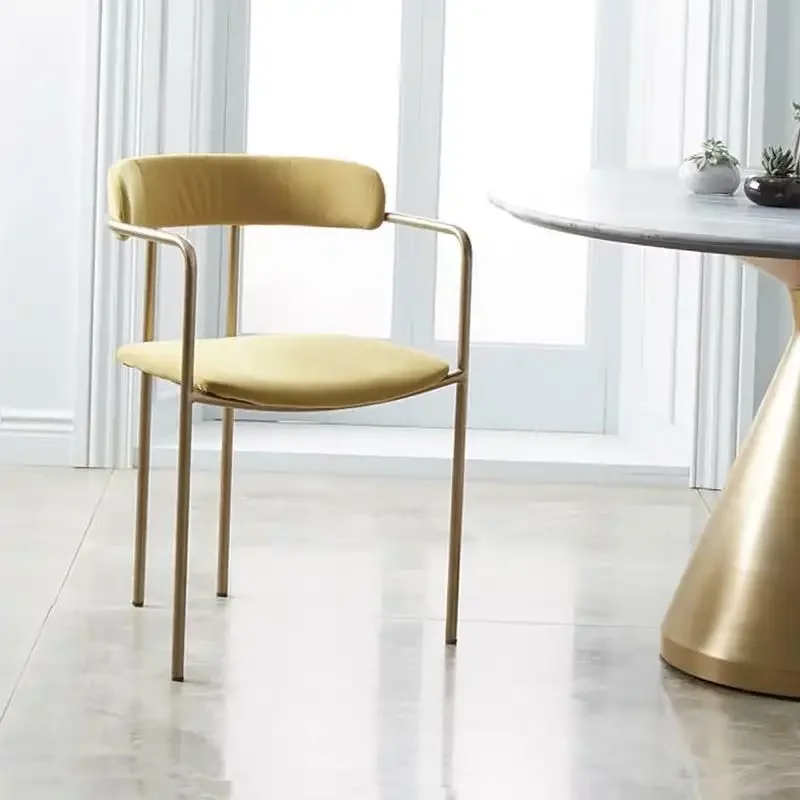 Luxury Modern Dining Chairs - Gold Legs Nordic Armchair Conference Dining Chair Restaurant Living Room Sillas Para Comedor