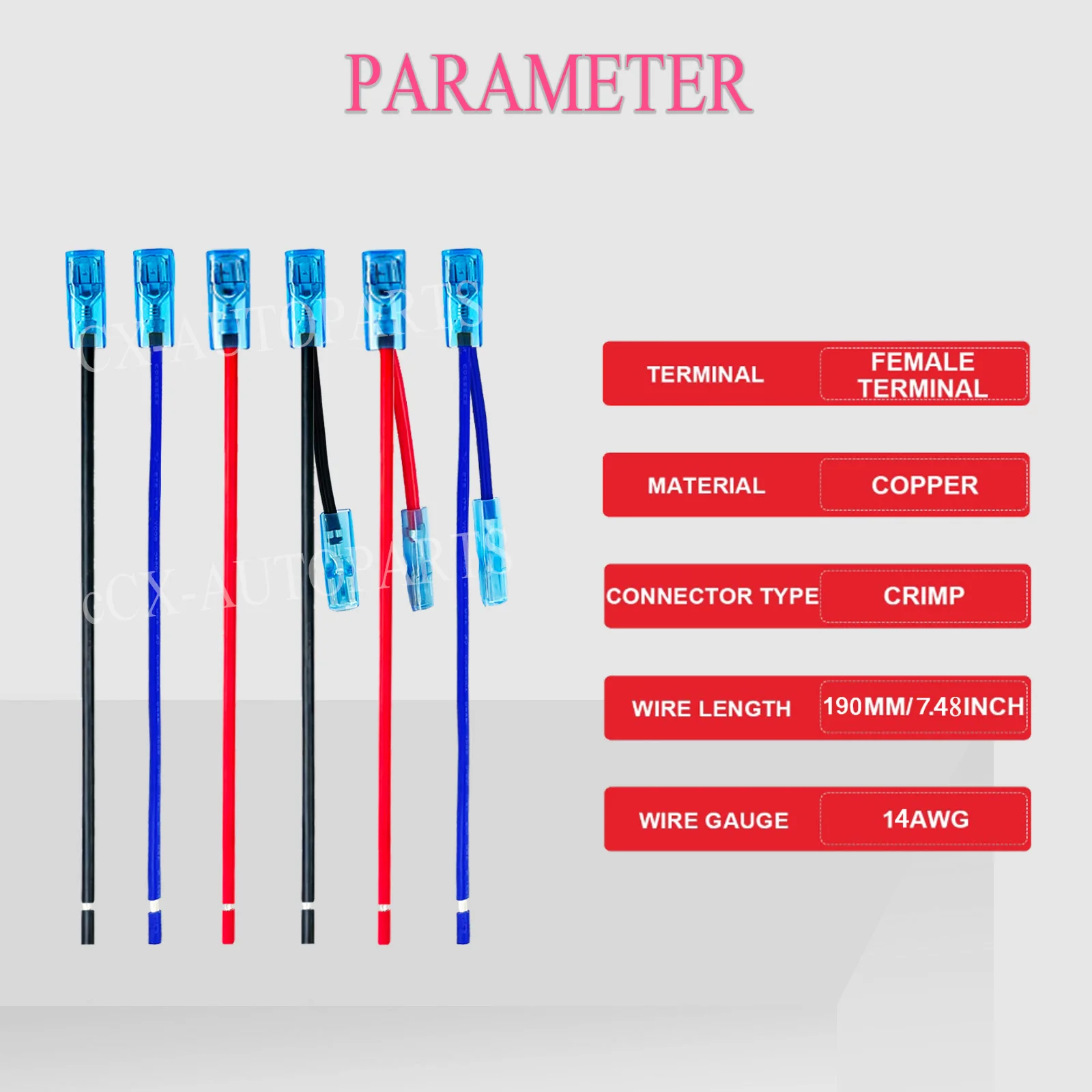 5 قطعة سلك لصق سريع 6.3 مللي متر أنثى المجرف تجعيد محطة سلك موصل أحمر أسود أزرق واحد سلك مزدوج لمقبس التبديل الروك #2