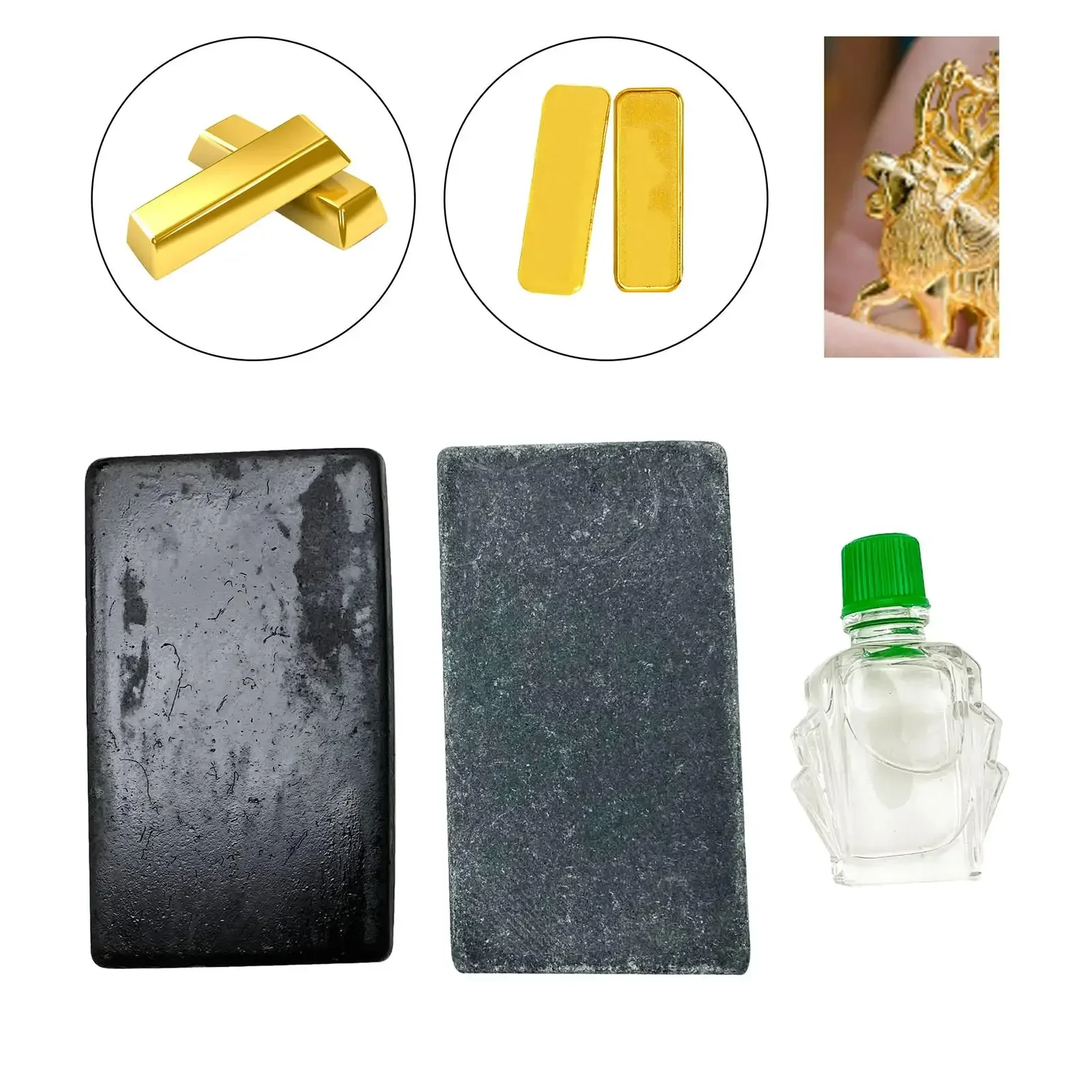 Portable Gold Testing Kit 10K/14K/18K/22K/24K Tester Stone for Jewelry Precious Metal Detector Tools with Accessories