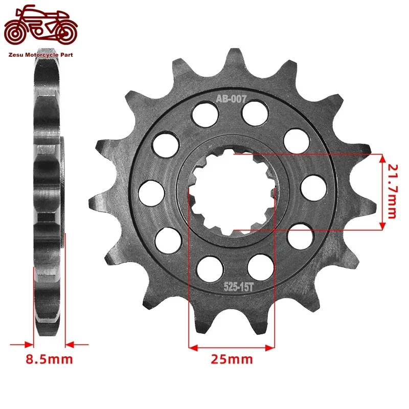 

525-15T 525 15 Tooth Motorcycle 20CrMnTi Front Sprocket Silent Sprocket For Kawasaki Z900 Z 900 Z900RS ZR900 Z1000 Z 1000 Z1000R