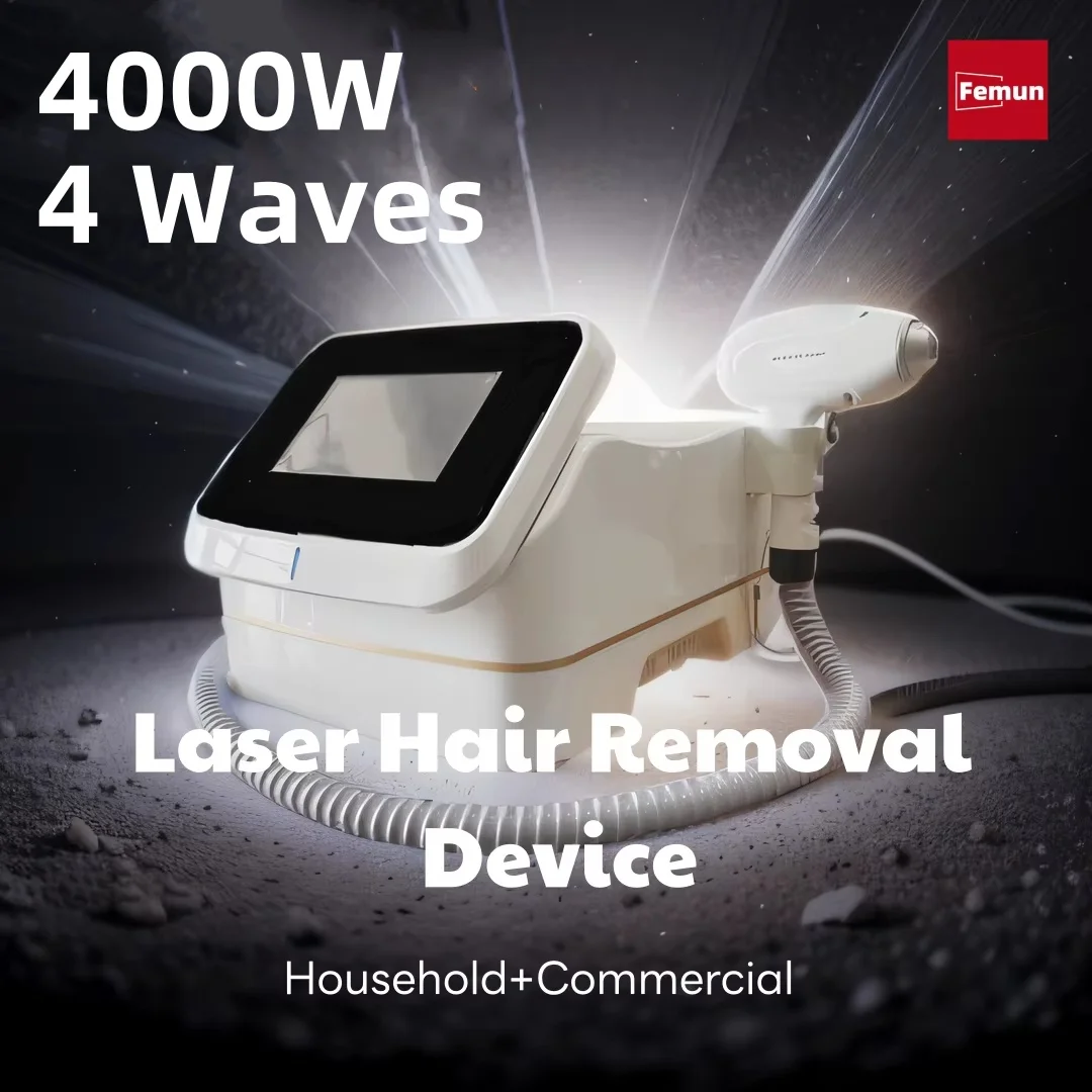 Mini depiladora de platino hielo de 4000w 755 940 1064 808nm máquina de depilación de diodo rejuvenecimiento de la piel 2025