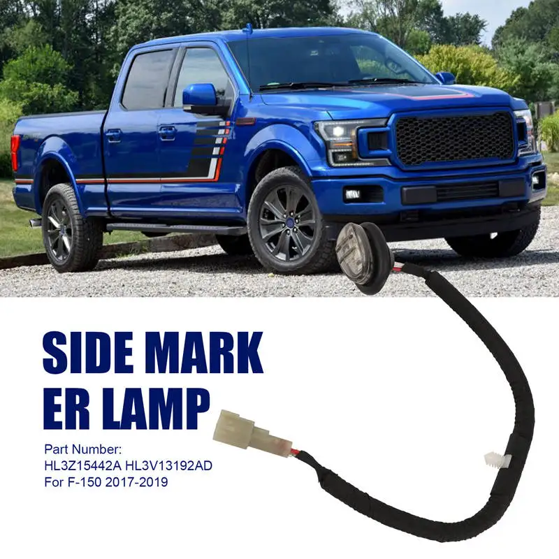 Fender Marker Corner Lights Side Marker Lamp For Ford F-150 Raptor 2017-2019 HL3Z-15442-A HL3V13192AD HL3Z15442A