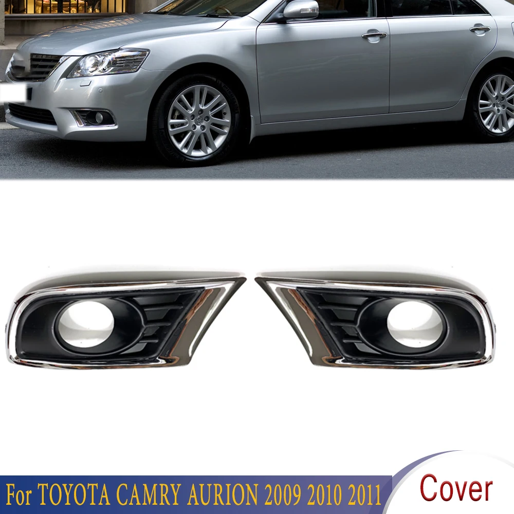 

Front Bumper Fog Light Cover Frame Fog Lamp Hood Chroming Shell For TOYOTA CAMRY AURION 2009 2010 2011