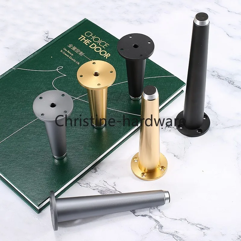 

Table feet, sofa feet, aluminum alloy straight cone tube, furniture feet, cabinet legs, hardware support feet tilted straight