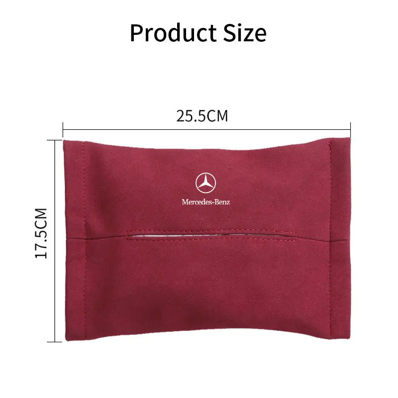 Car Tissue Box Seat Back Leather Tissue Storage Bag For Mercedes Benz AMG W203 W206 W220 W205 W211 W212 W210 W108 Auto interior