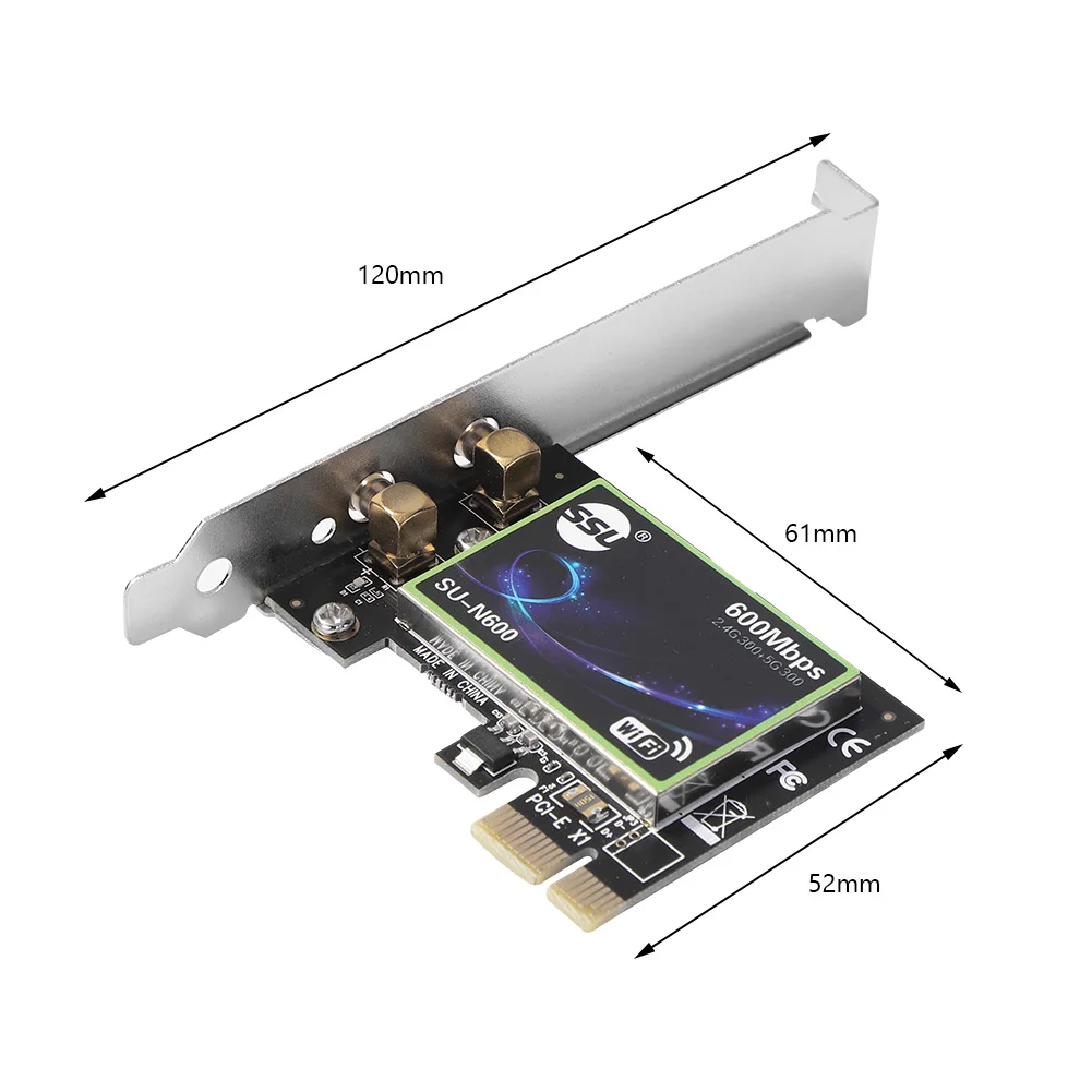 ثنائي النطاق PCI-E 1X بطاقة الشبكة اللاسلكية إيثرنت PCI Express Wi-Fi 6 محول