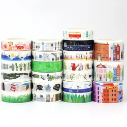 NUEVO 1 unidad. Juego de cintas Washi de papel japonés para libros de cocina decorativos y Cactus, 10M, para álbum de recortes, diario, papelería bonita